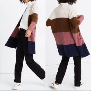 MADEWELL KENT STRIPED CARDIGAN IN COZIEST YARN